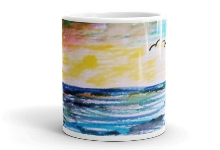 " Peaceful Sunset "Coffee-Tea Mug 11oz, Gift arrives in 2 weeks New 🏖 gallery