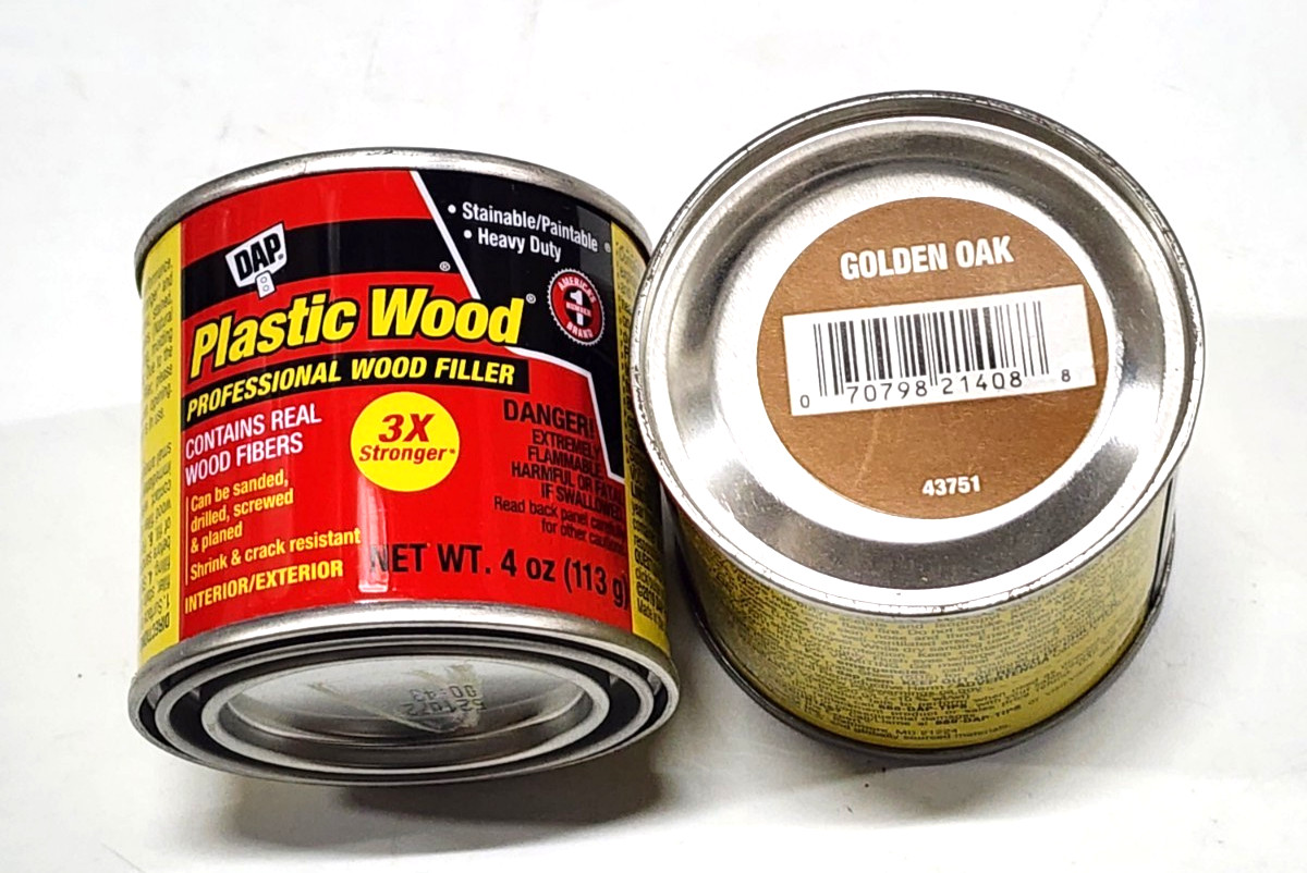 2- 4 Oz. Cans DAP Plastic Wood Professional Wood Filler 3X Golden Oak gallery