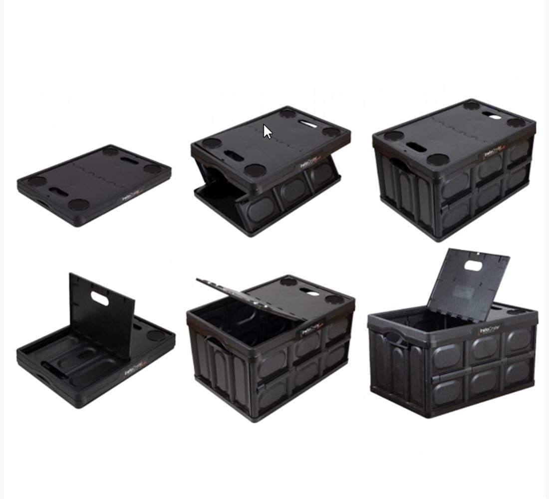 16 Gallon Large Plastic Storage Bin, Collapsible Storage Container Crate Tote, gallery