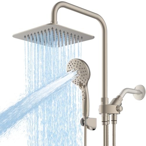 8" Dual Shower Head Combo, High Pressure Brushed Nickel 2.5 Gallons Per Minute gallery