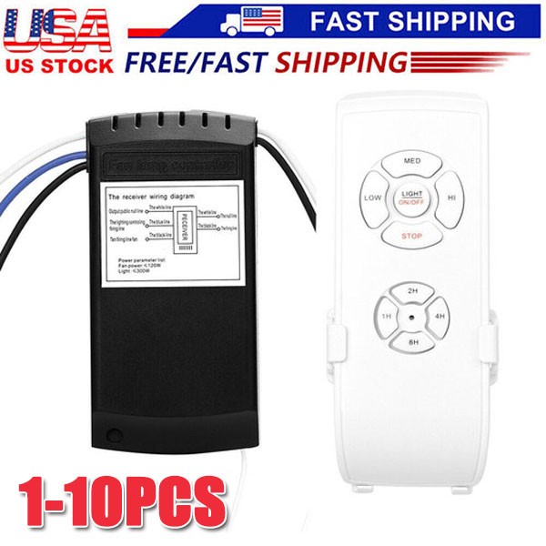 Universal Ceiling Fan Lamp Light Remote Control Receiver Kit Timing Wireless 15M gallery