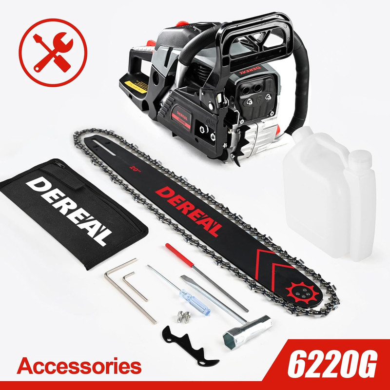 62CC Gas Chainsaws 2-Stroke Gasoline Chainsaw 20-Inch Gas Powered Chainsaws for gallery