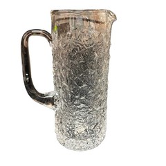 Crate & Barrel Krosno “Melting Ice” Glass Pitcher Norda Made In Poland