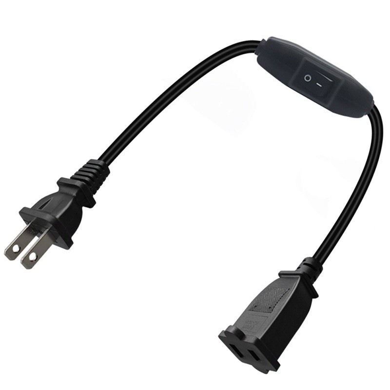 2-PACK 2 Prong Polarized Extension Cord On Off Switch Extension Cord Waterproof gallery
