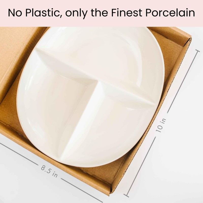 Portion Control Plate (PORCELAIN) for Adults for Healthy Diet gallery