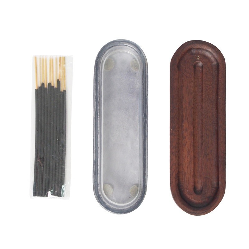 Glass Incense Burner Set W/ Lid Includes 10 Incense Sticks Modern Home Decor New gallery