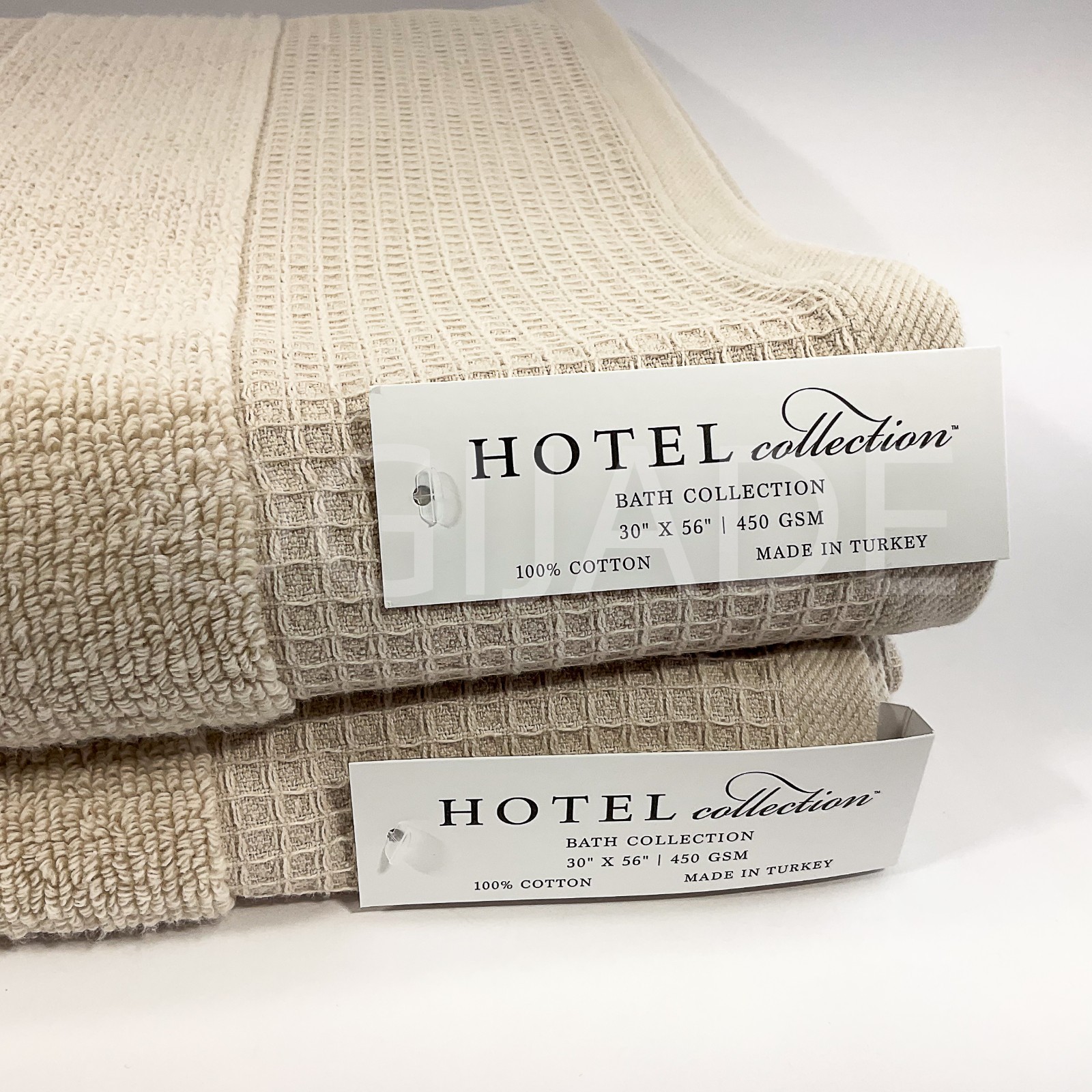 Hotel Collection Finest Elegance 2 Bath Towel 100% Cotton Turkiye Made Beige New gallery