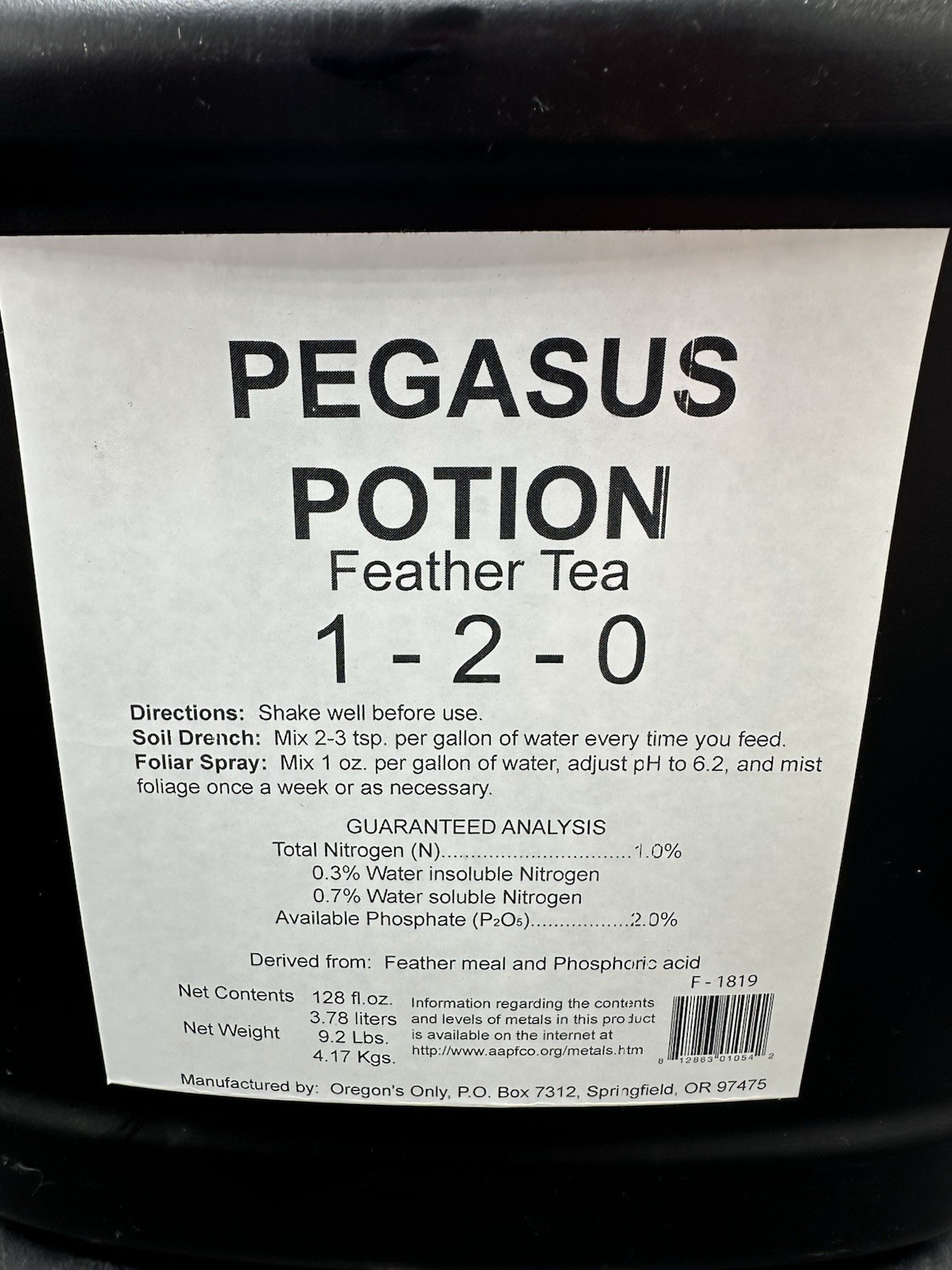 Nectar For the Gods PEGASUS POTION FEATHER TEA 1 GAL 128 fl.oz SEALED gallery