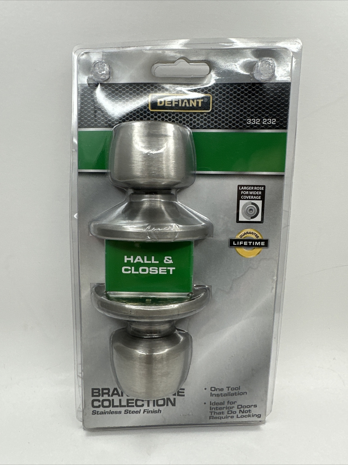 Defiant Brandywine Hall And Closet Stainless steel finish door Knob New NIB gallery