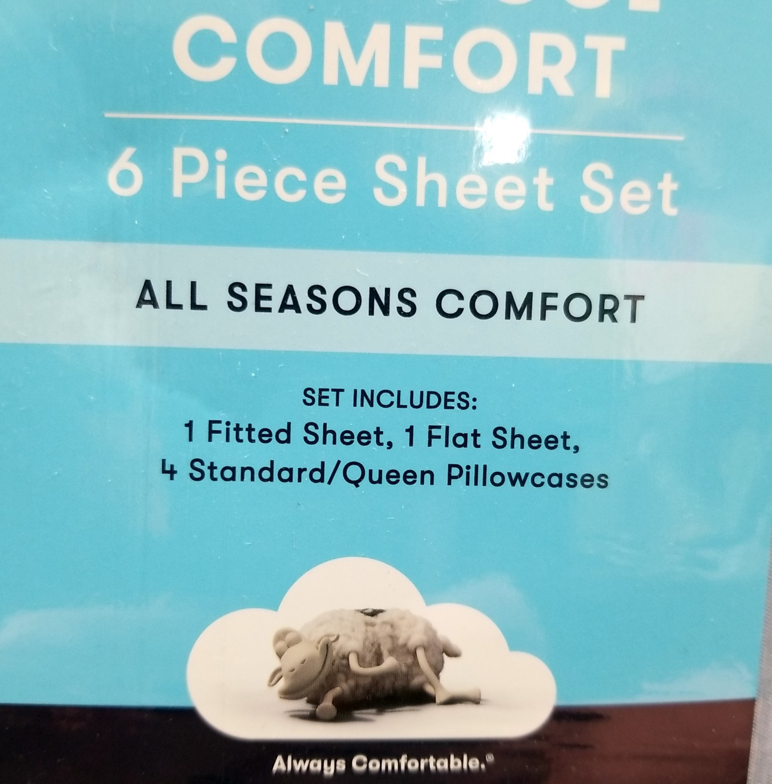New- Serta Full Size Light Blue 15" Deep Pocket 6pc Smart Cool Sheet Set gallery