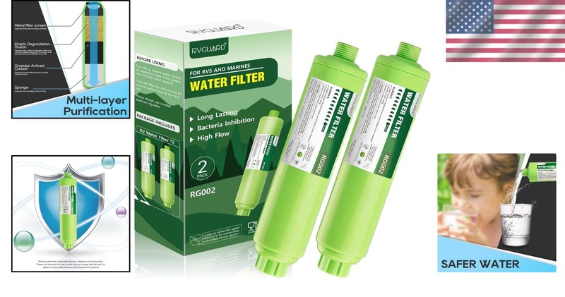 Inline Water Filter for RV & Marine – 2 Pack, Safe Drinking Water gallery