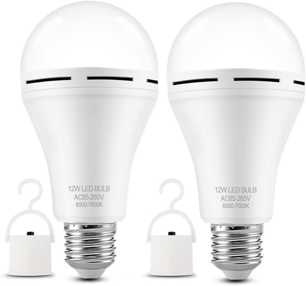 6pcs Emergency-Rechargeable-Light-Bulb, 1000mAh LED Light for Home,Camping