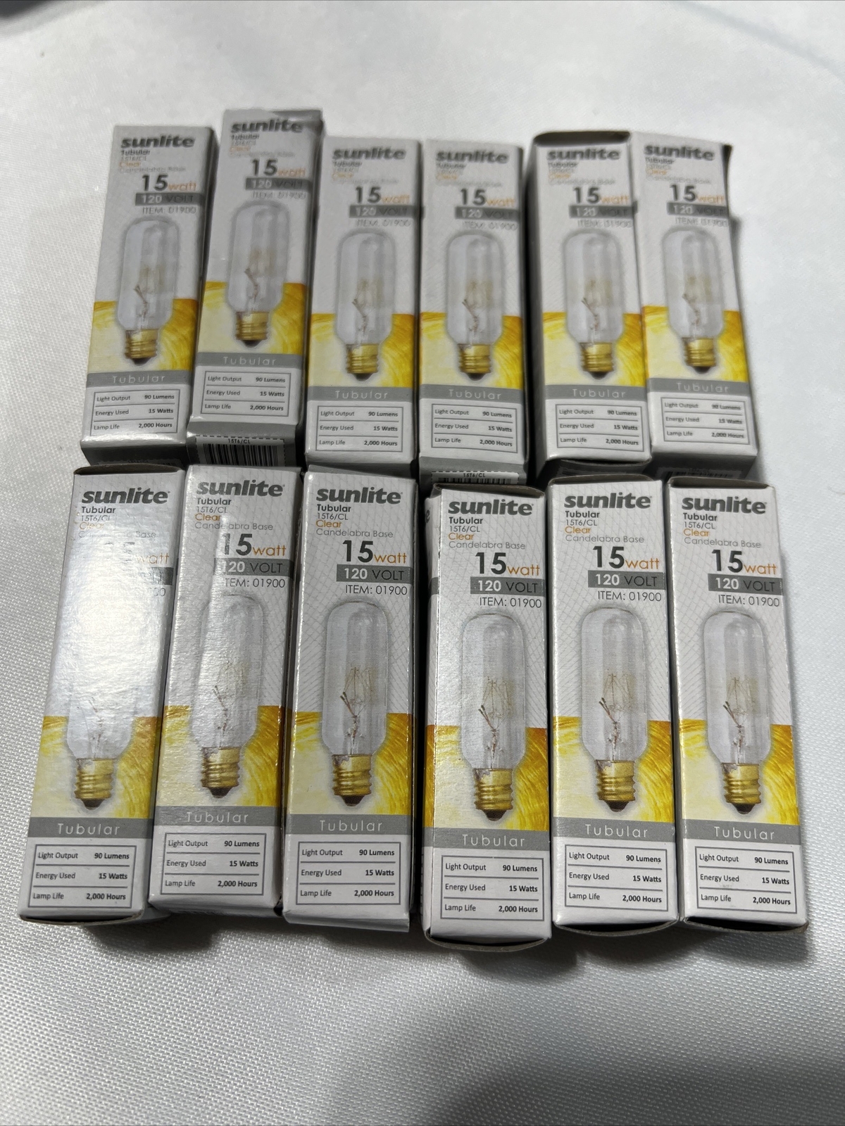 Sunlite Candelabra Screw Base Light Bulb Salt Lamp 15 Watt 12/pack gallery