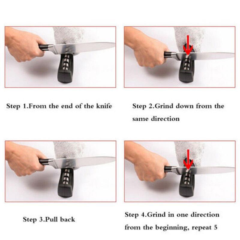 Knife Sharpener 3 Stage Professional System Polish Sharpening Kitchen Tool NEW gallery