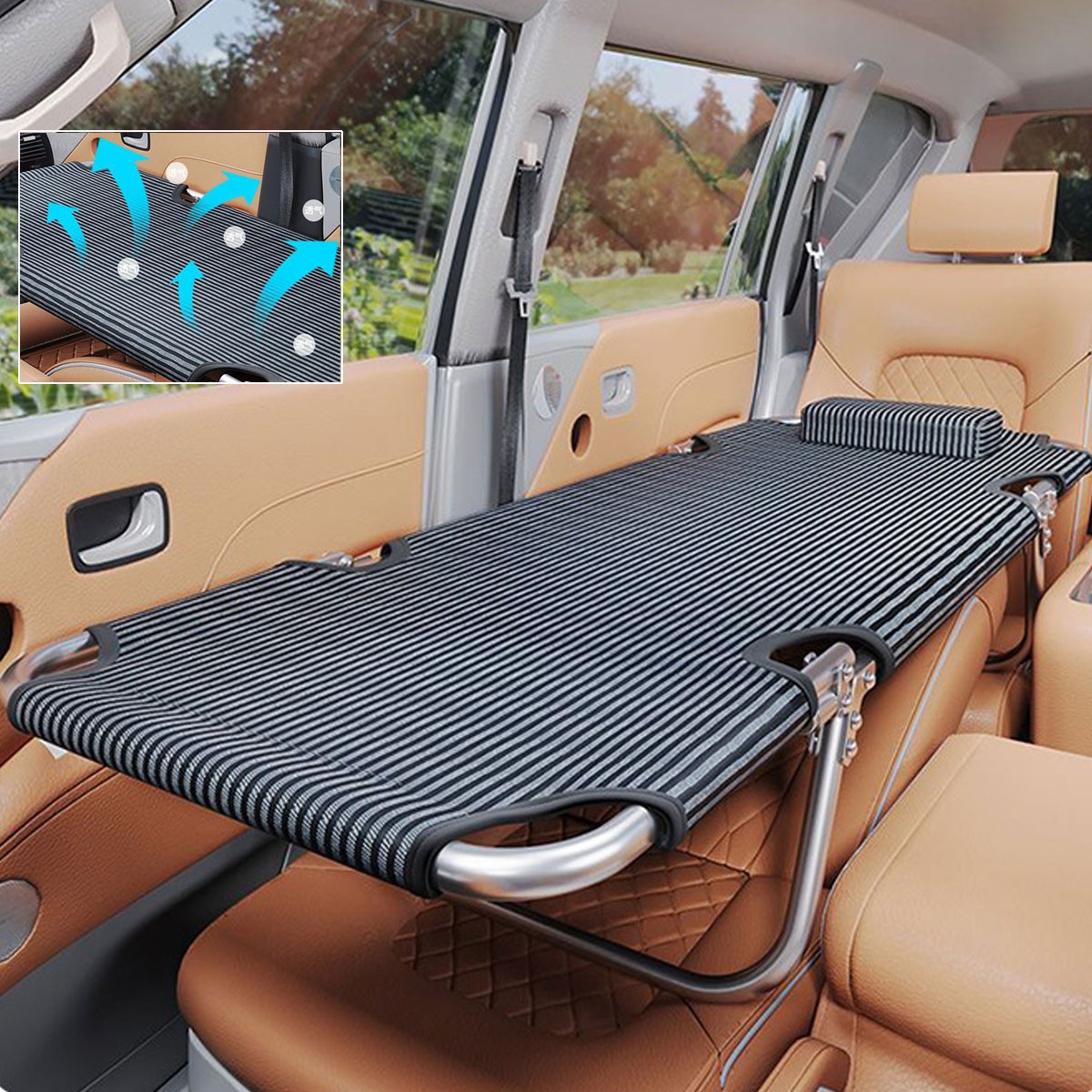 Non Inflatable Car Mattress Folding SUV Portable Camping Sleeping Backseat Bed gallery