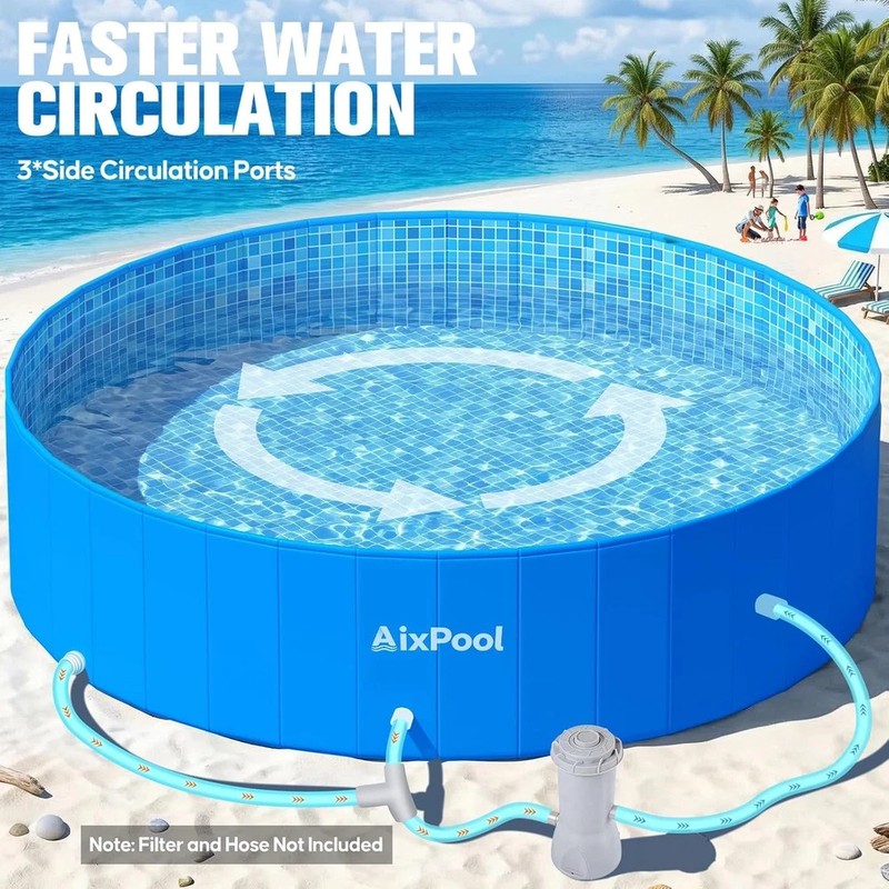 2026 Large Foldable Pool,Non-Inflatable Pool for Adult,Foldable Swimming Pool,Pl gallery