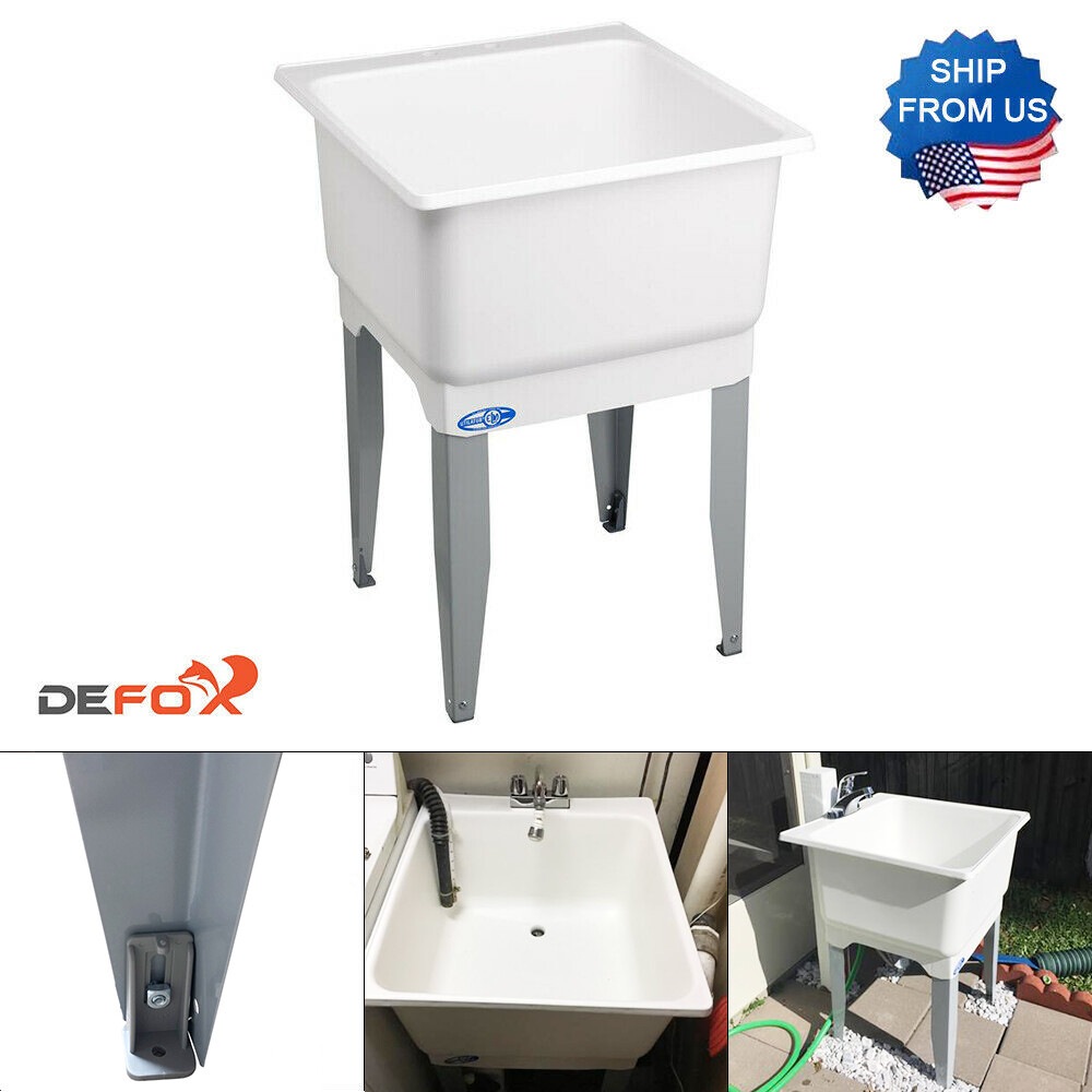 Freestanding 20 Gal Laundry Tub Floor Mount Utilatub Kitchen Sink 25 in by 23 In gallery