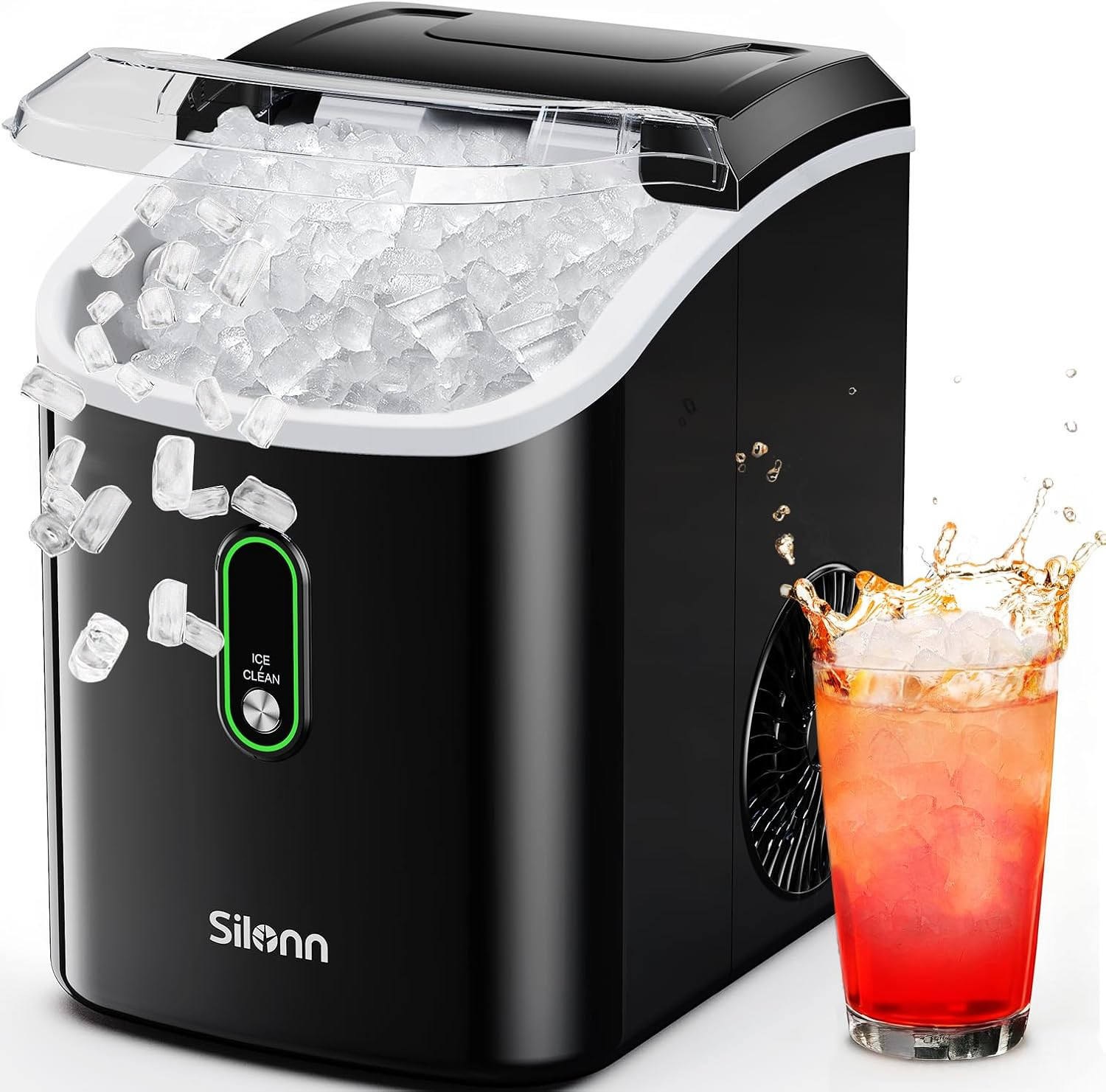 Self-Cleaning Countertop Nugget Ice Maker - 33Lbs Daily for Home & Office gallery