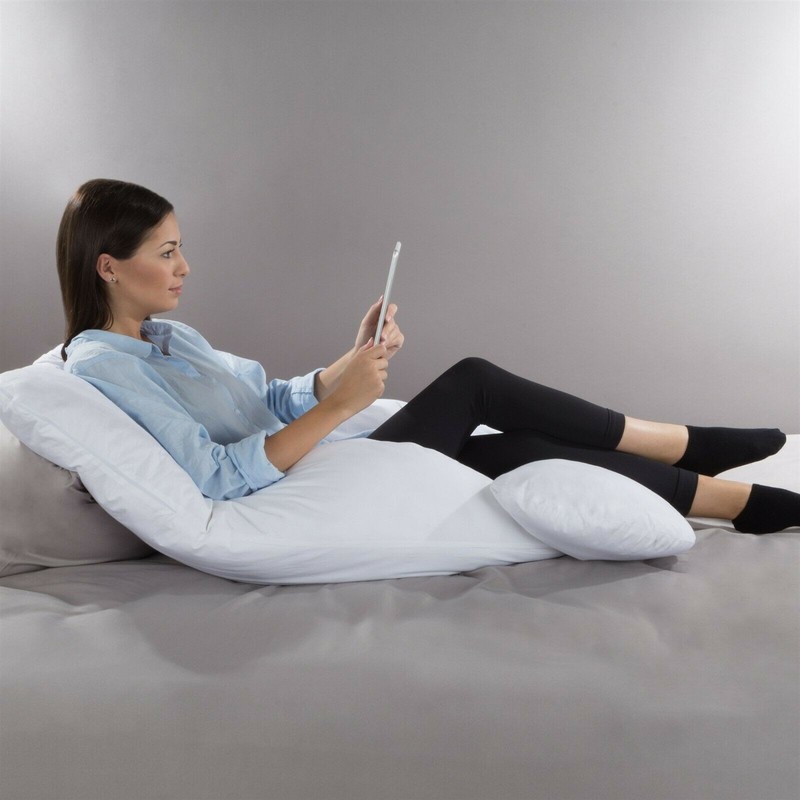 Full Body Bed U Shaped Pillow Removable Cover Support Comfortable Sleeping Aid gallery
