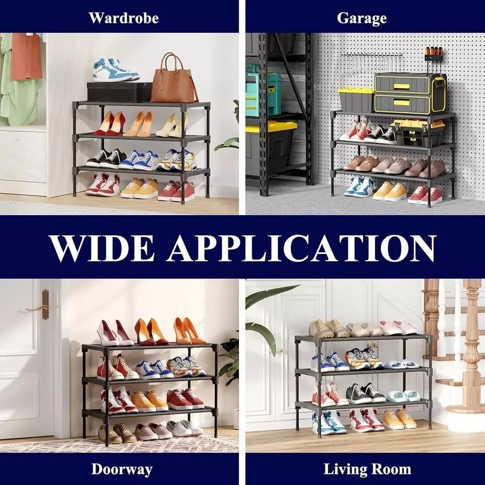 Shoe Rack - Premium Non-Woven Shoe Rack Shelf, Shoe Organizer for Closet, Entryw gallery