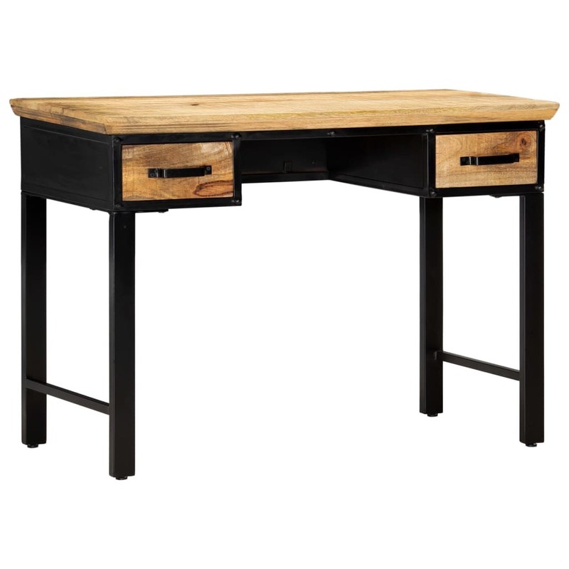 Writing Table Computer Desk Home Office Study Table Solid Mango Wood vidaXL gallery