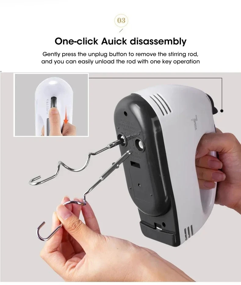 7-Speed Electric Hand Mixer Automatic Blender for Cream for home and bakery gallery