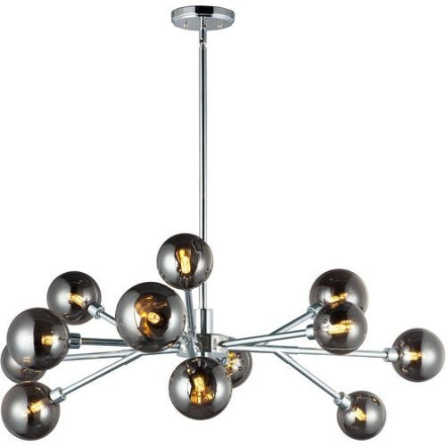 ET2 Asteroid 41.5" 12-Light LED Multi-Light Pendant - Polished Chrome E24826-138 gallery