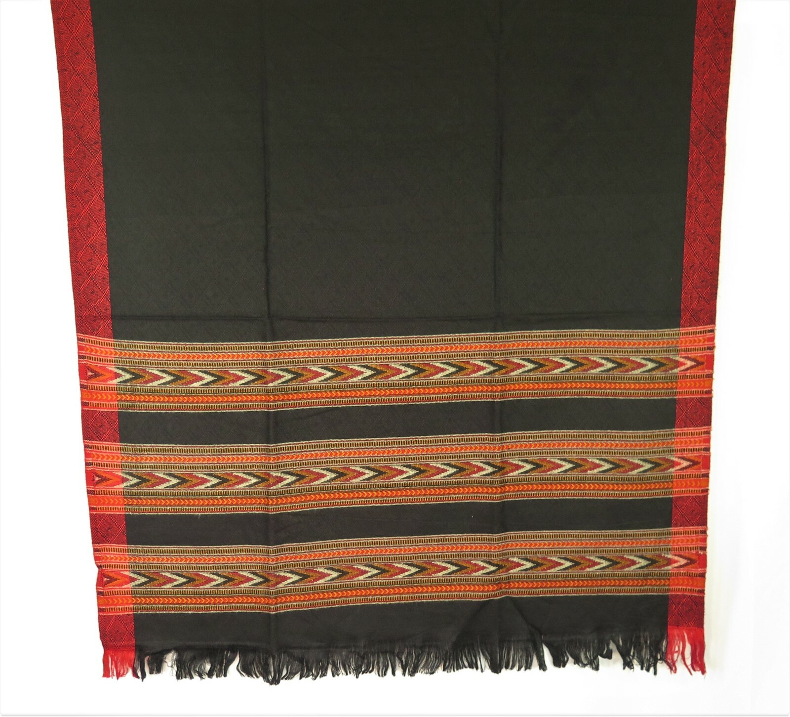 Yak+Sheep Wool Blend|Shawl/Throw|Hand Loomed|Kullu|Color: Black gallery