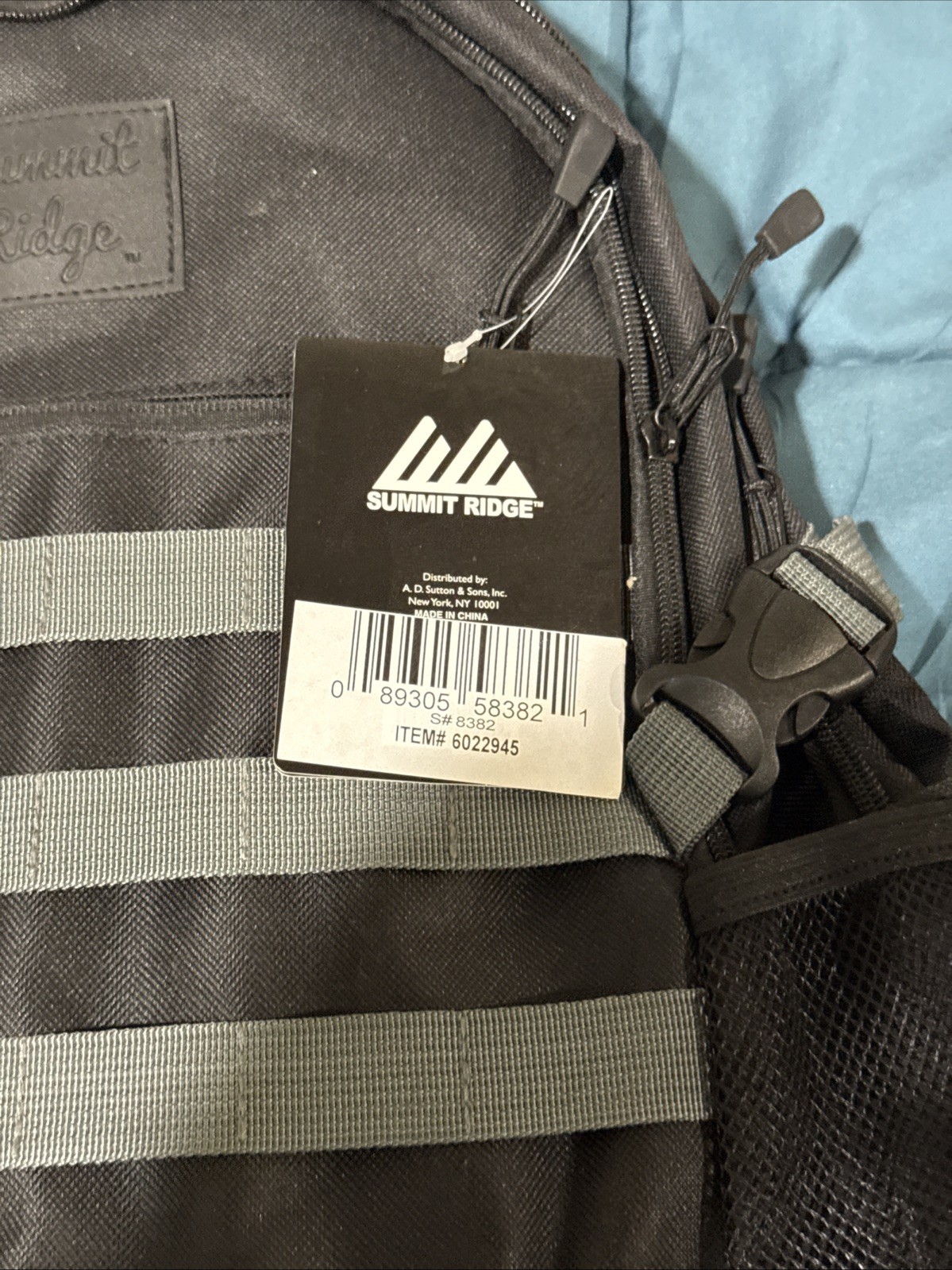 Summit Ridge Black Back Pack 18x15 NWT 3