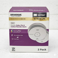 Universal Security Instruments 3-in-1 Smoke, Fire & Carbon Monoxide Alarm 2-Pack