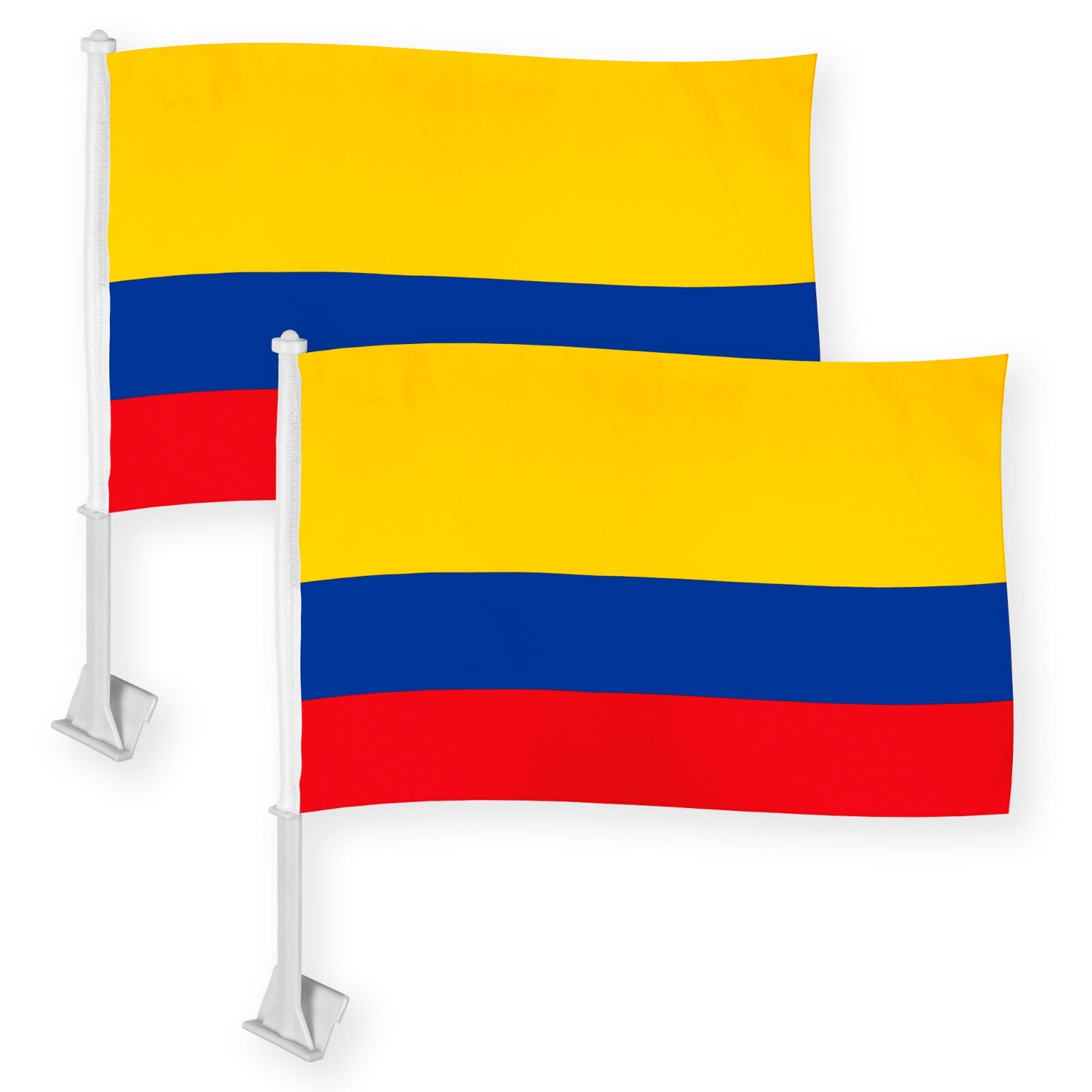 2 Pack Colombia Car Flag 11x17 IN Double Sided Printed 150D Polyester Colombian gallery