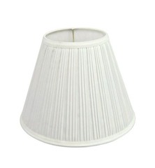 Aspen Creative 59126A Transitional Empire Shape Pleated Cotton White Lamp Shade