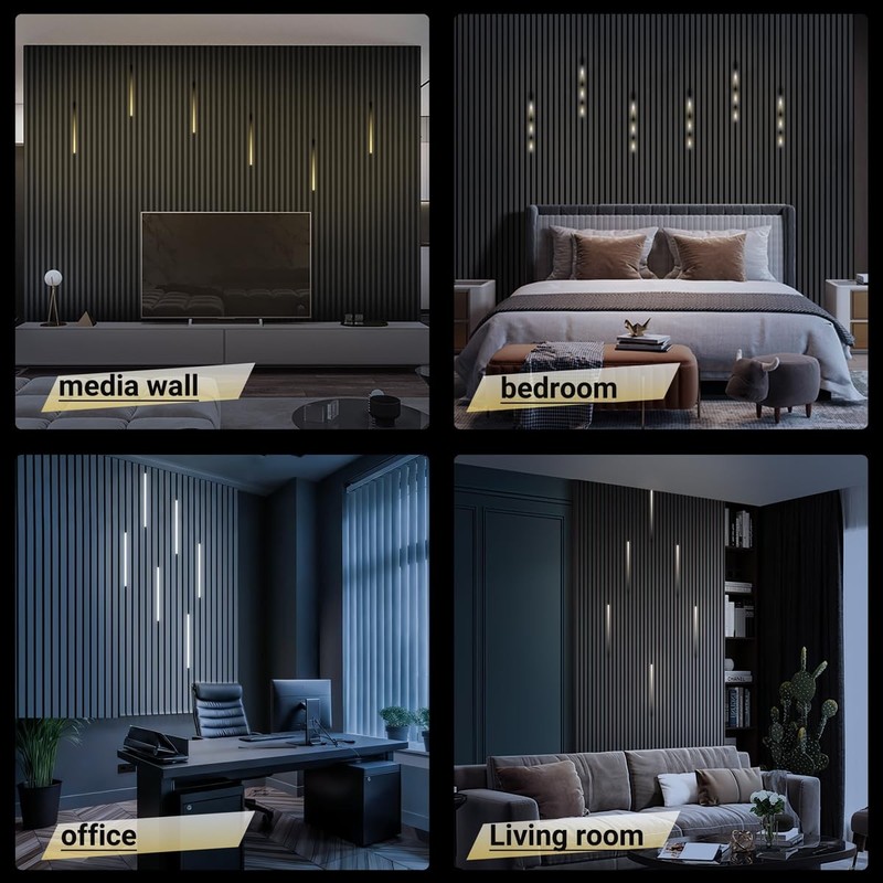 CCT Tunable 3000K-6500K Wall Panel Lights, 6PCS 16-Inch Running Water Flowing... gallery