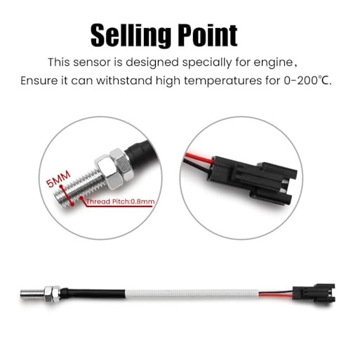 Motorcycle Cylinder Head Temperature Sensor0mm4mm Probe Adapter (0mm, 10mm×2 1 gallery