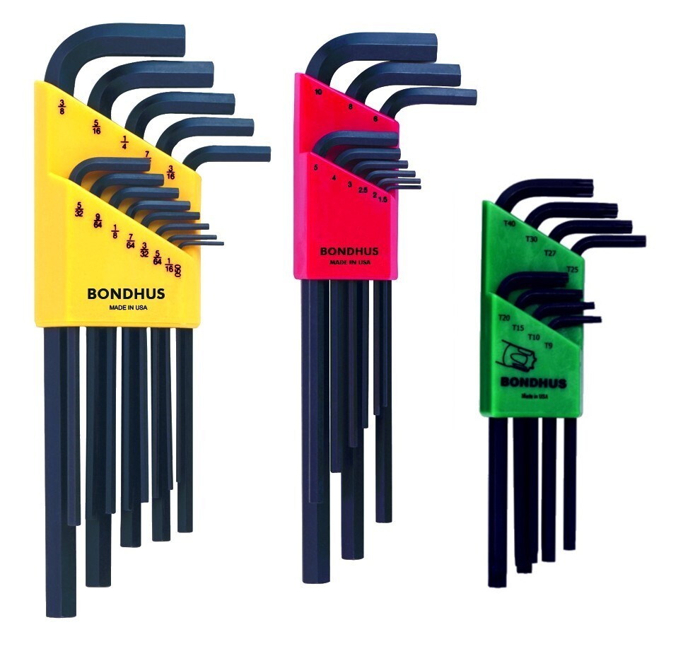 Bondhus 30pc Hex & Torx L Wrench Set Metric SAE Standard Inch USA 22199.31834 gallery