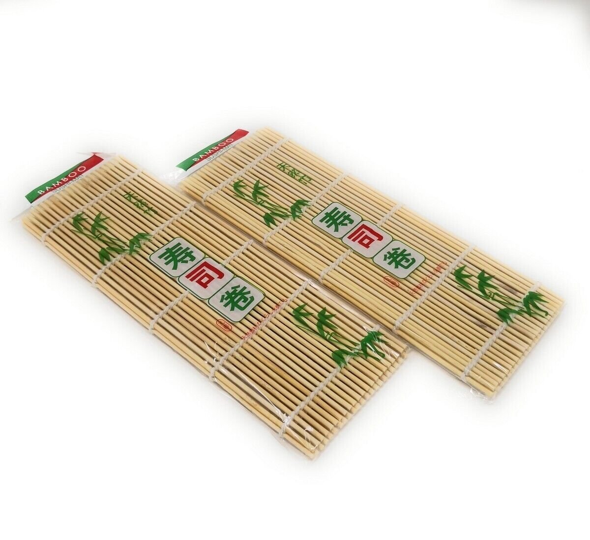 Natural Bamboo Sushi Making Rolling Mat 9.5" x 9.5" (Pack of 2) gallery