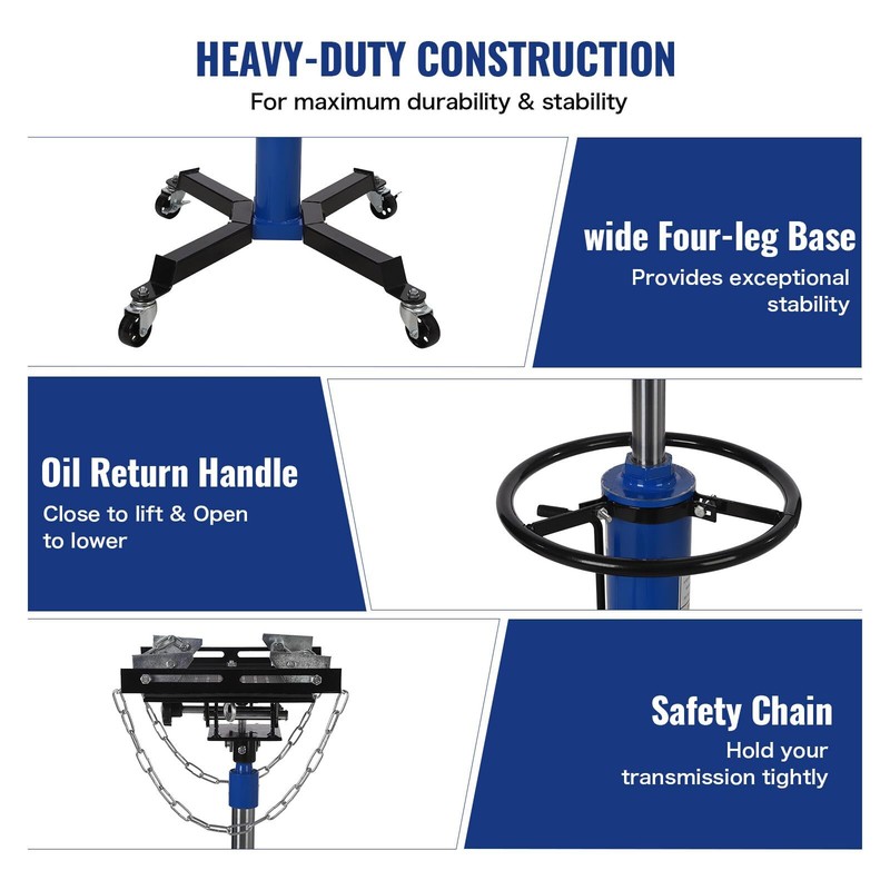 ⏭⏸😸✔️1100 lbs Capacity Transmission Jack 2 Stage Adjustable Hydraulic 33.8 "to gallery