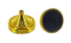 1-Hole Gold Desktop Weighted Flag Stand Base for 4x6in Stick Flag Display