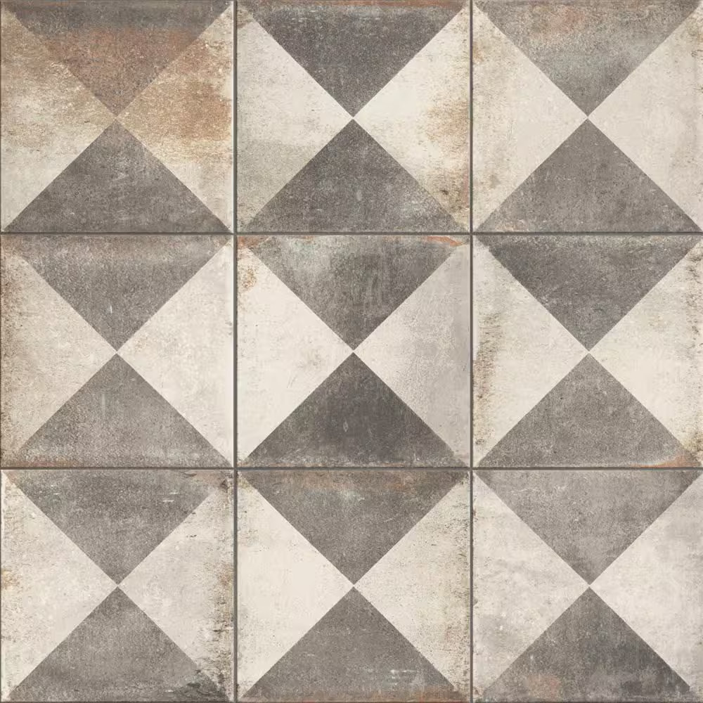 D'Anticatto Decor Triangoli 8-3/4 In. X 8-3/4 In. Porcelain Floor and Wall Tile gallery