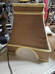 High End Quality Fabric Lamp Shade Arc / Tower Shape Lamp Shades 7X4X12X11 RARE