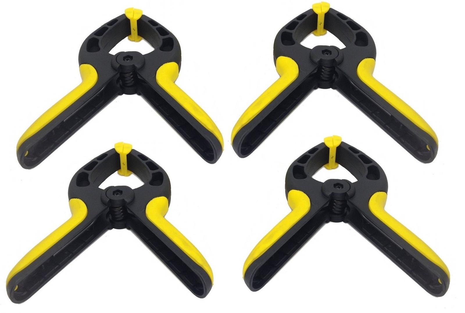 4 Pieces 6" Nylon Spring Clamps Heavy Duty 3" Jaw Opening Holds 25lbs Multi-Use gallery