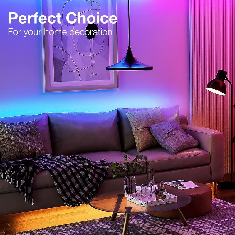 100Ft LED Strip Lights, Smart Light with App Remote Control, RGB LED Lights for gallery