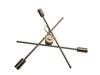 Avec Mondra Collection 18"Contemporary 3Light Brushed Gold Semi Flush Mount READ gallery