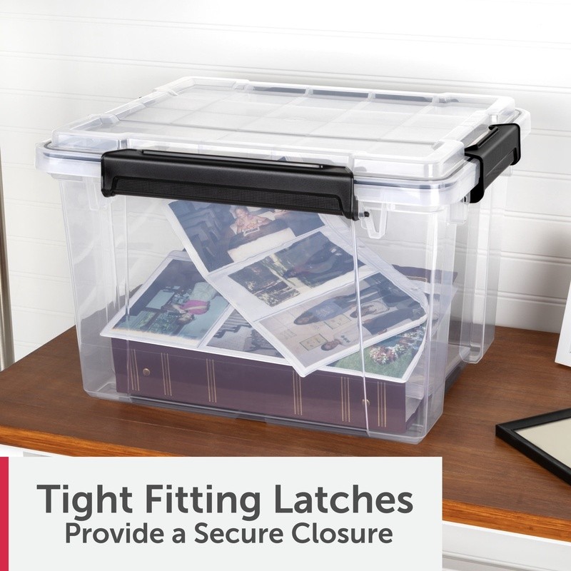 Waterproof Dustproof Gasket Storage Box W/ Lid Durable Clear Plastic Container gallery