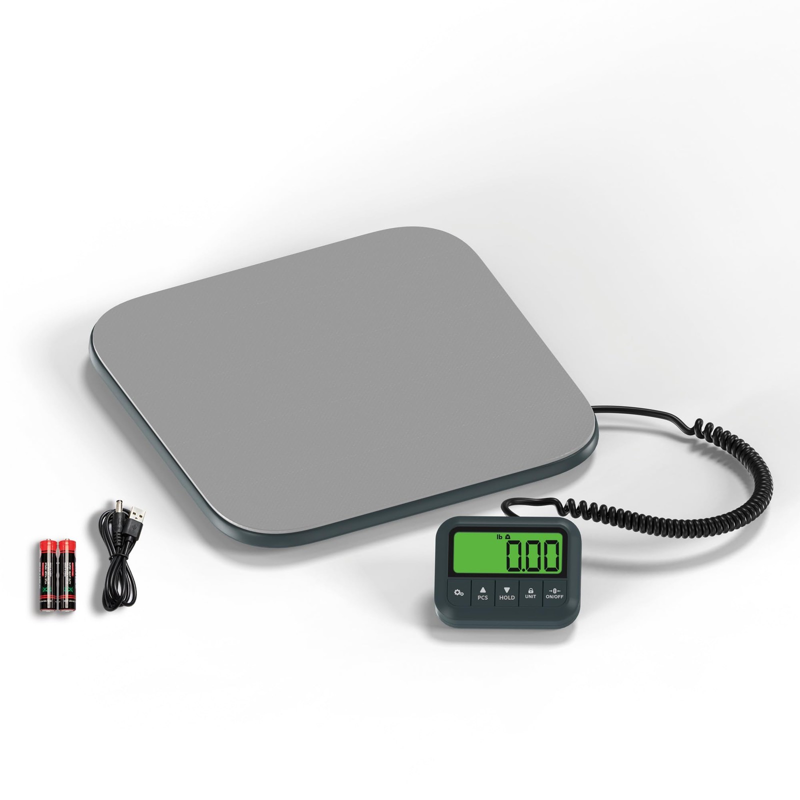 UNIWEIGH Highly Accurate Shipping Scale, 440LB Digital Heavy Duty Postal grey gallery