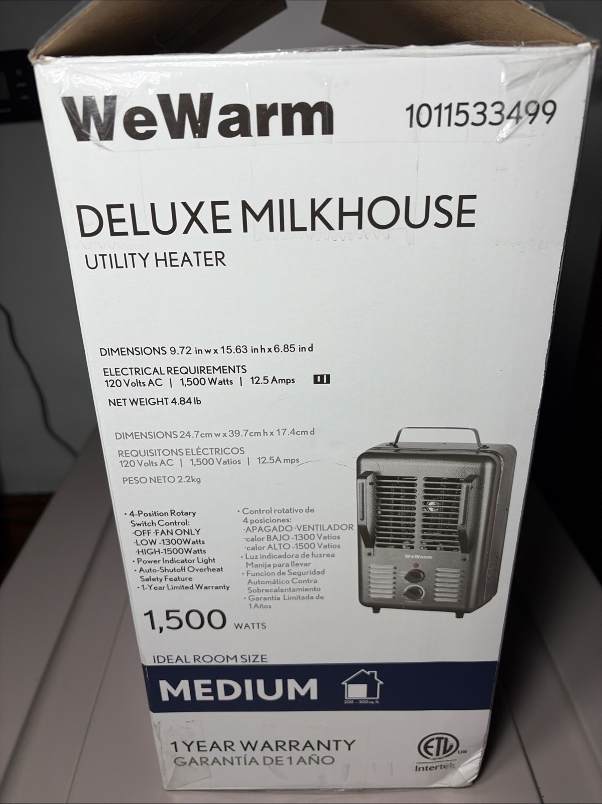 We Warm Deluxe Milk house Utility Heater 1,500watts, Ideal For Medium Size Room gallery