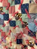 Handmade Baby Quilt Blanket Crib Throw 31x41 inch Artisan Linen Peach Reverse gallery