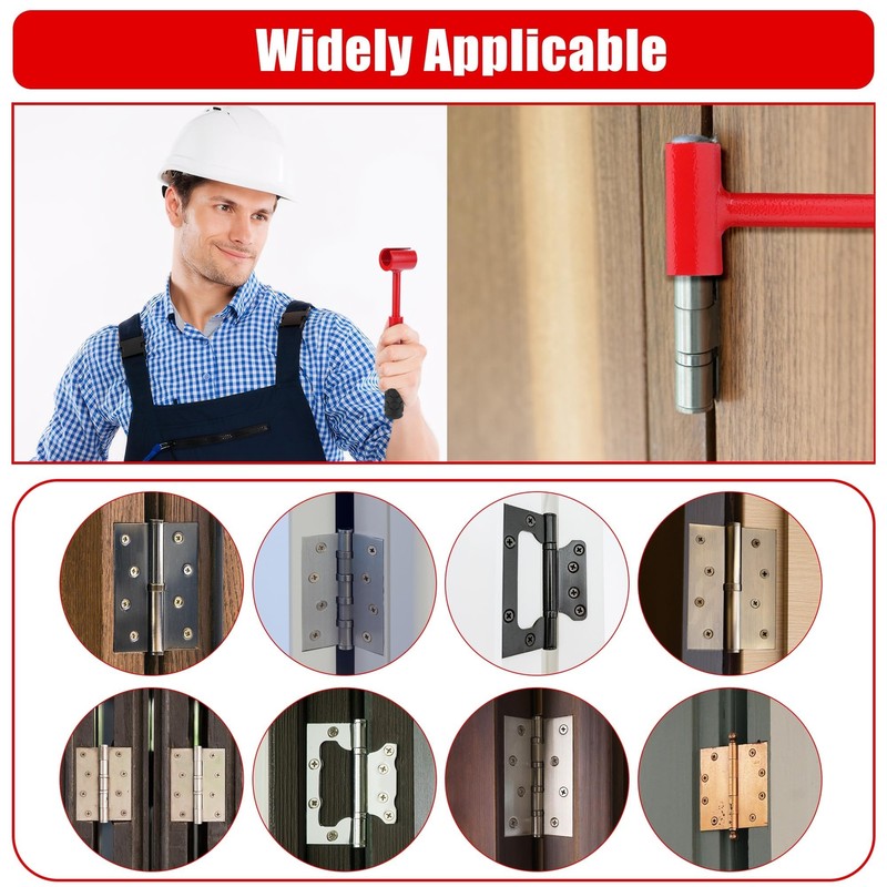 4 in 1 Door Hinge Adjustment Tool, Multi-Size Hinge Adjustment Tool with Rubber gallery