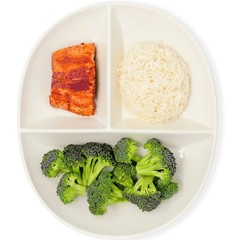 Portion Control Plate (PORCELAIN) for Adults for Healthy Diet