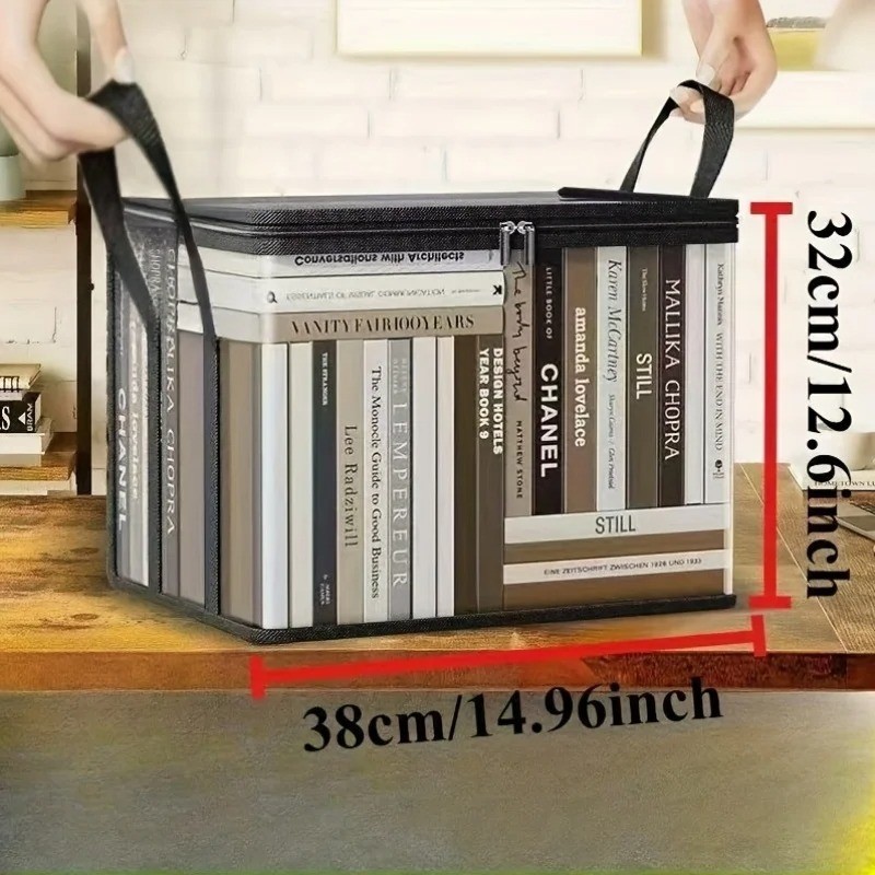 2-Pack Transparent Storage Boxes Foldable Plastic Organizer with Lid Large gallery